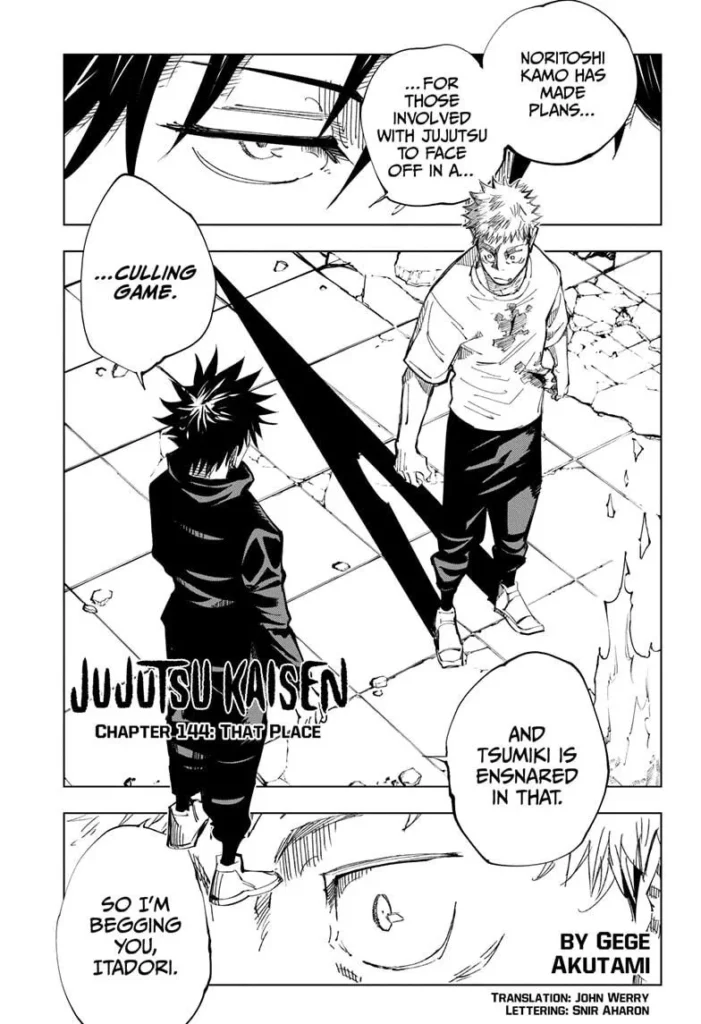 Jujutsu Kaisen Manga Chapter 144